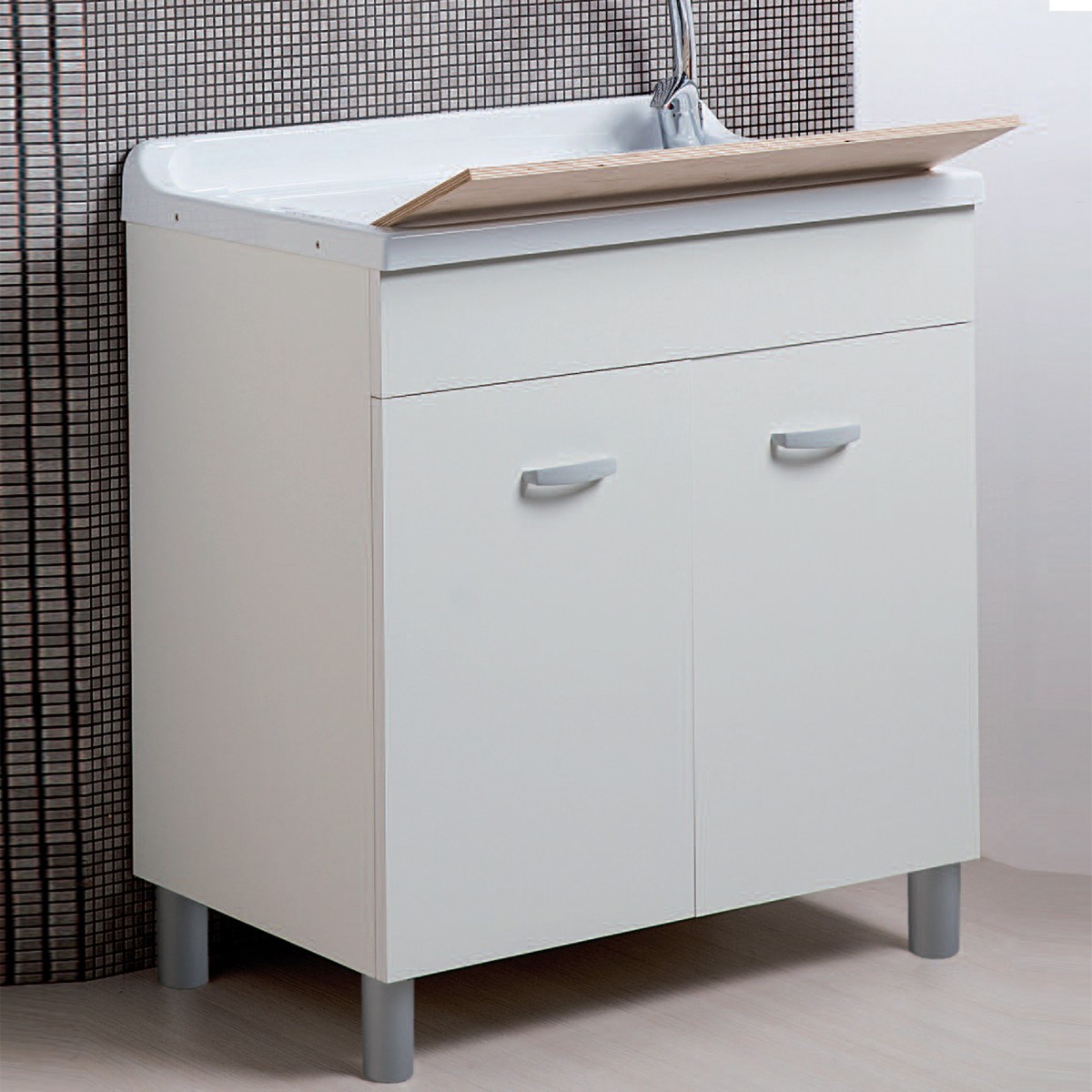 Meuble de lavage en Abs mat 80x50 Blanc