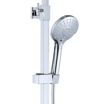 Colonne de douche thermostatique chromée 25x25 pomme de douche POIANA