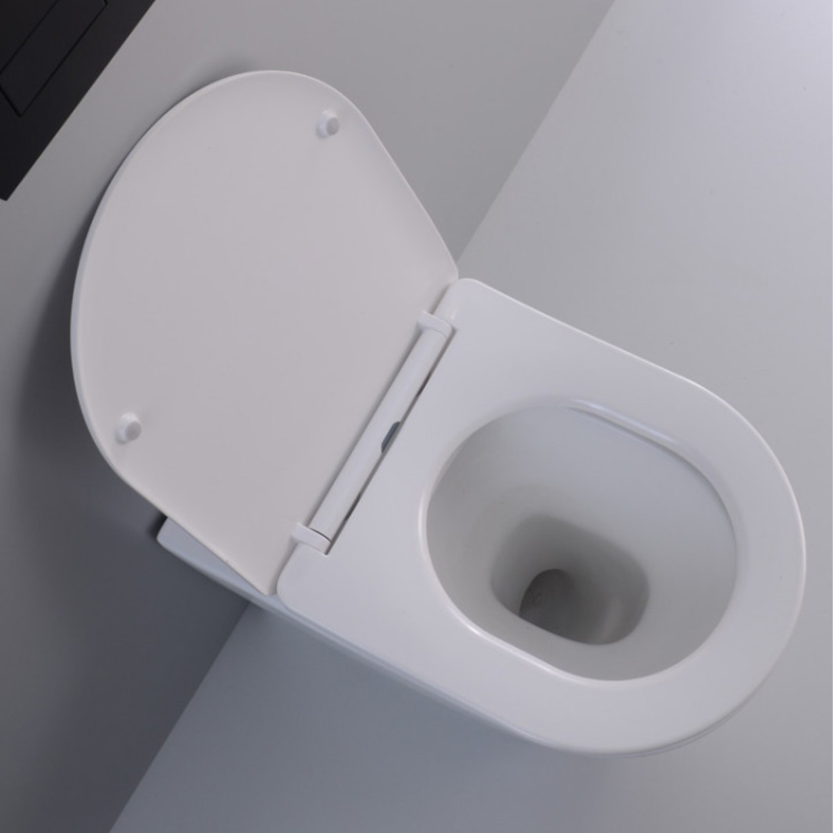 Wc rimless a pavimento filo muro ceramica bianco lucido Roundy