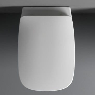 wc rimless a pavimento filo muro ceramica bianco lucido Newram