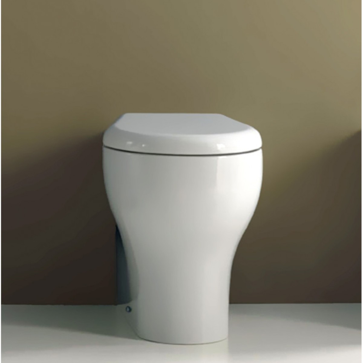 wc a pavimento filo muro moderno ceramica bianco lucido Funf