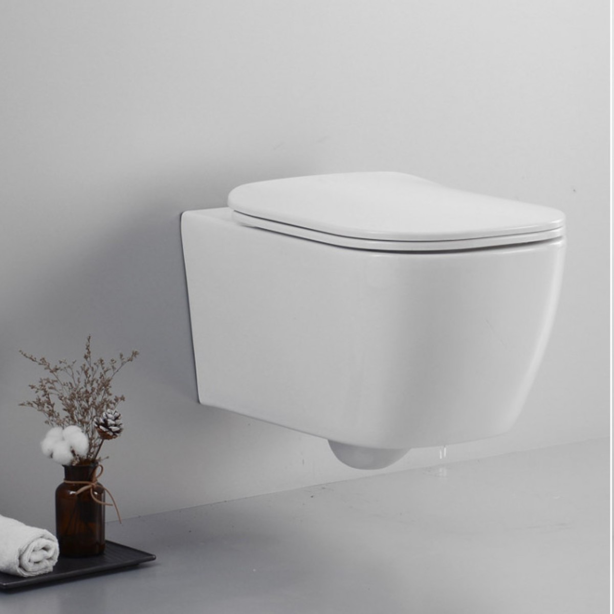 Wc sospeso rimless ceramica bianco lucido serie Stub