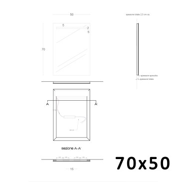 Miroir LED avec lumière naturelle proposé