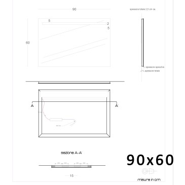 Miroir LED avec lumière naturelle proposé