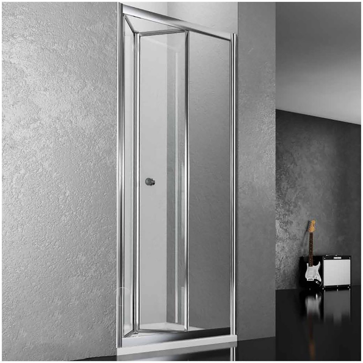 Niche pliante pour cabine de douche, pliante 70 80 90100 en verre 6mm H 190