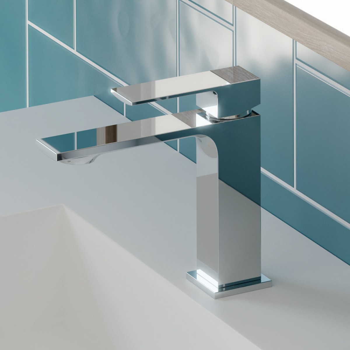 Rubinetto da lavabo TBOLD Design minimalista Risparmio idrico cromato