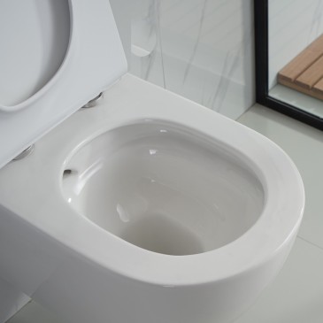 Paar spülrandlose WC- und Bidet-Sanitärartikel Sole New Luna