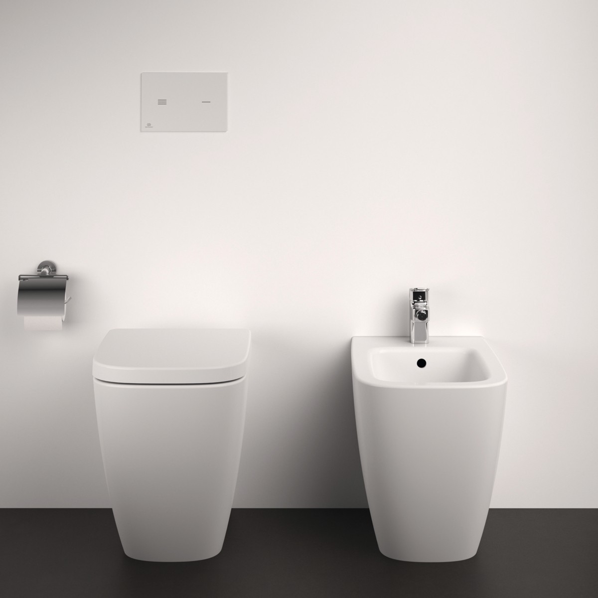 Bidet adossé au mur I life b T458201 fixations cachées