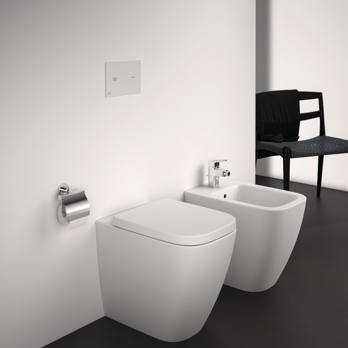 Bidet adossé au mur I life b T458201 fixations cachées