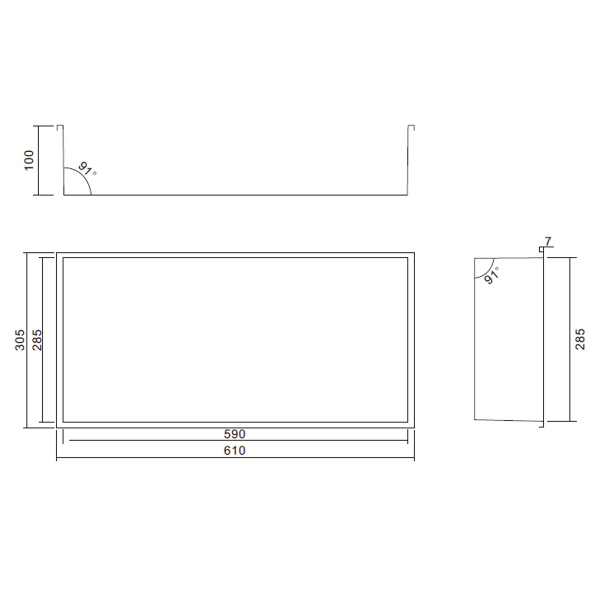 copy of Nicchia per doccia in acciaio 30X30