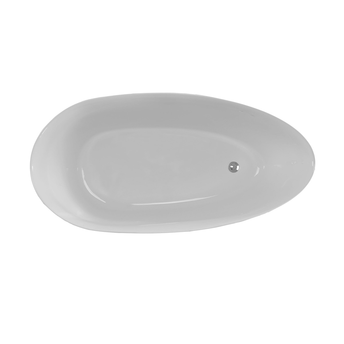 Baignoire Měilìde 170 x 80 Blanc Brillant Pièce Centrale Prête à être livrée