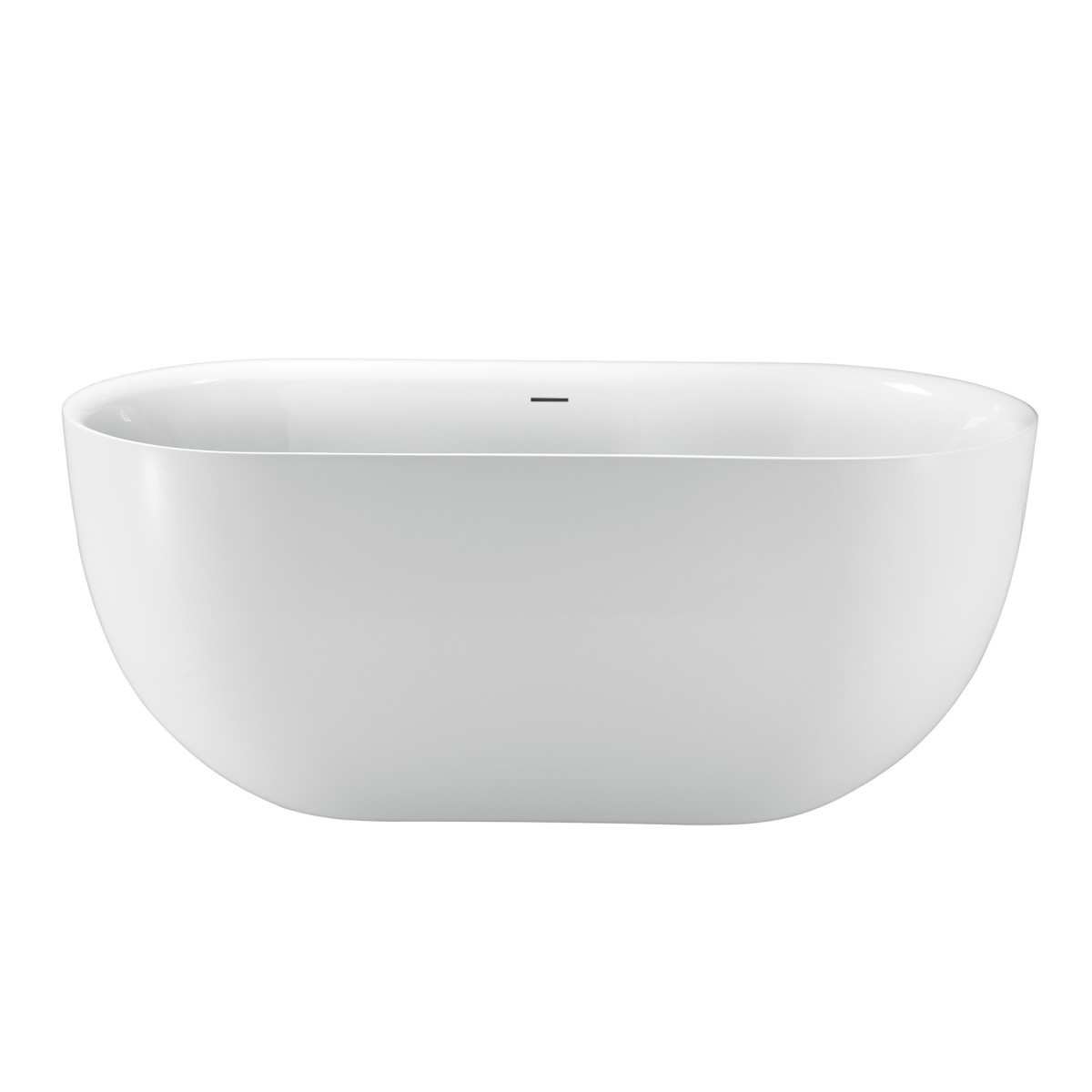 Vasca da Bagno Angolare Moderna con Sezione Interna Ovale - 1700mm x 725mm  con Parete Vasca in