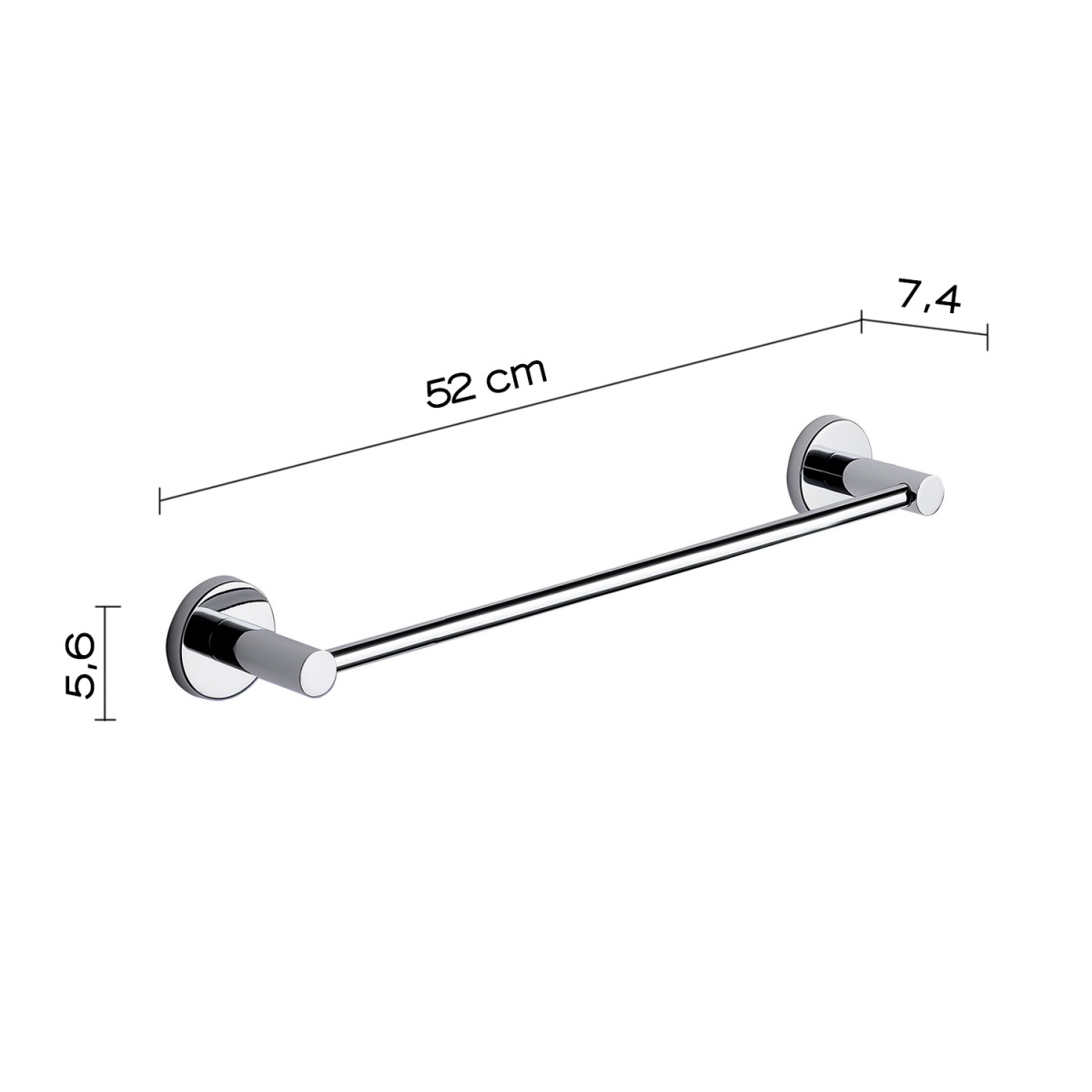 PORTASALVIETTE 45 CM FELCE CROMATO