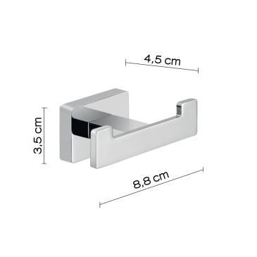 2 Appendini moderni quadrati  cromati di design