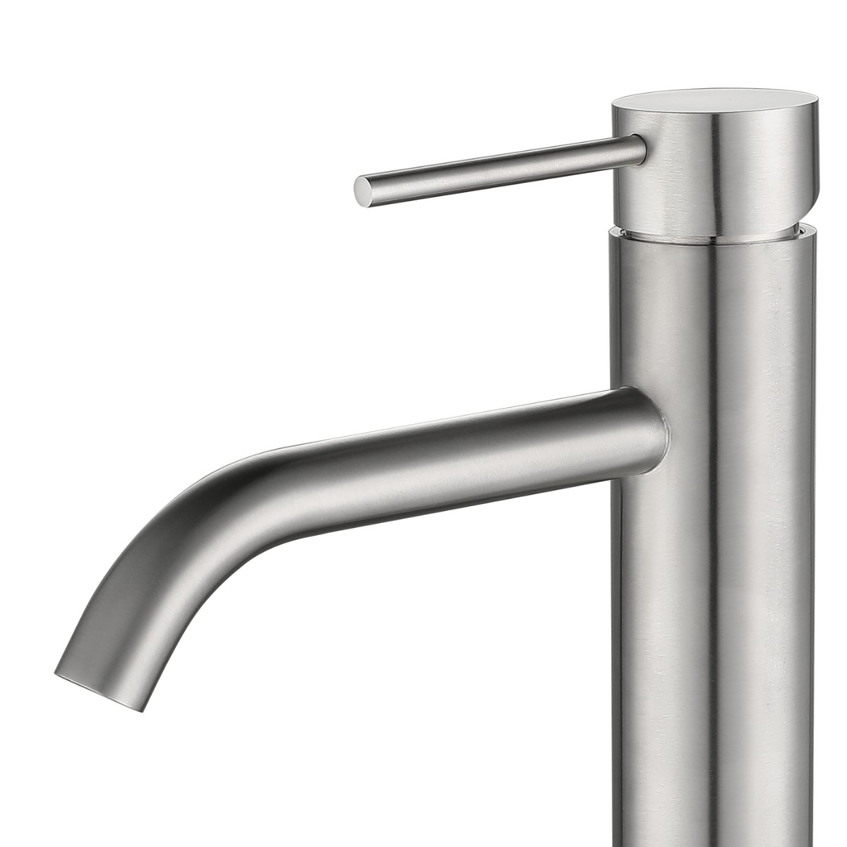 Rubinetto a canna Alta per Lavabo Acciaio Inox satinato H300  ESSENTIAL-X