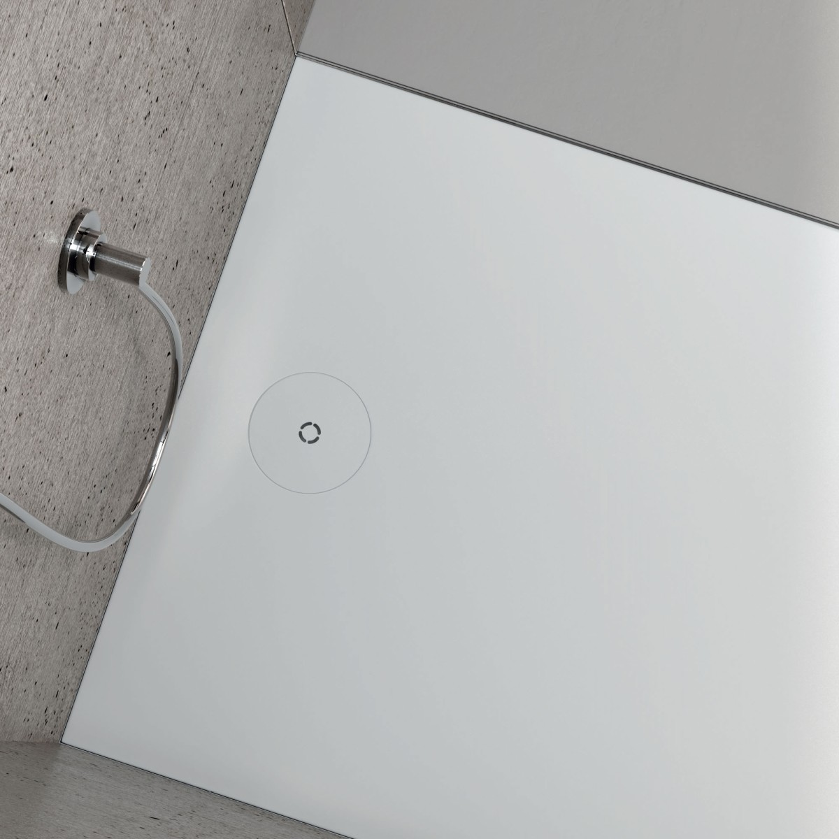 Piatto doccia in solid surface bianco