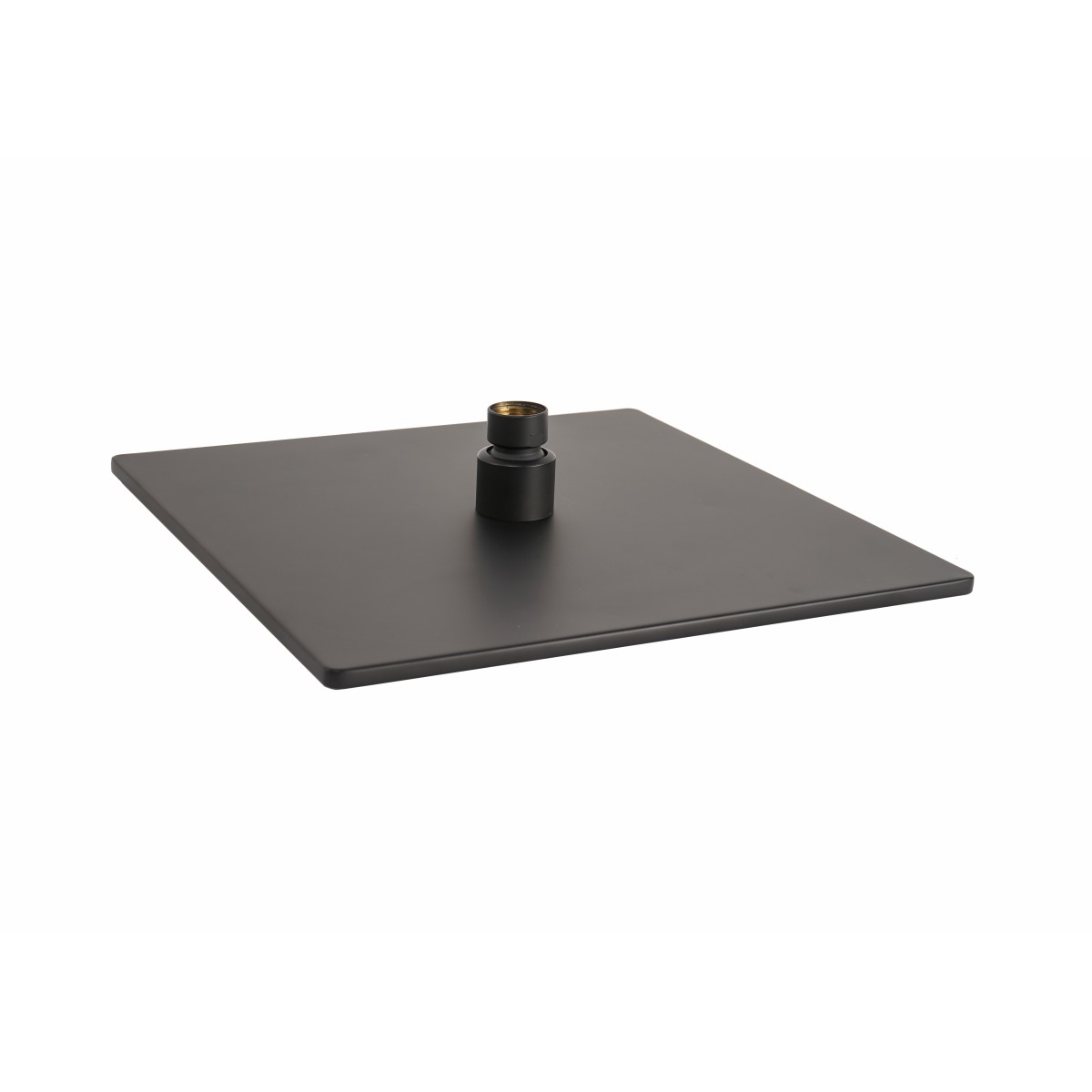 Soffione doccia nero 30x30 opaco con ugelli neri look total black METAFORM