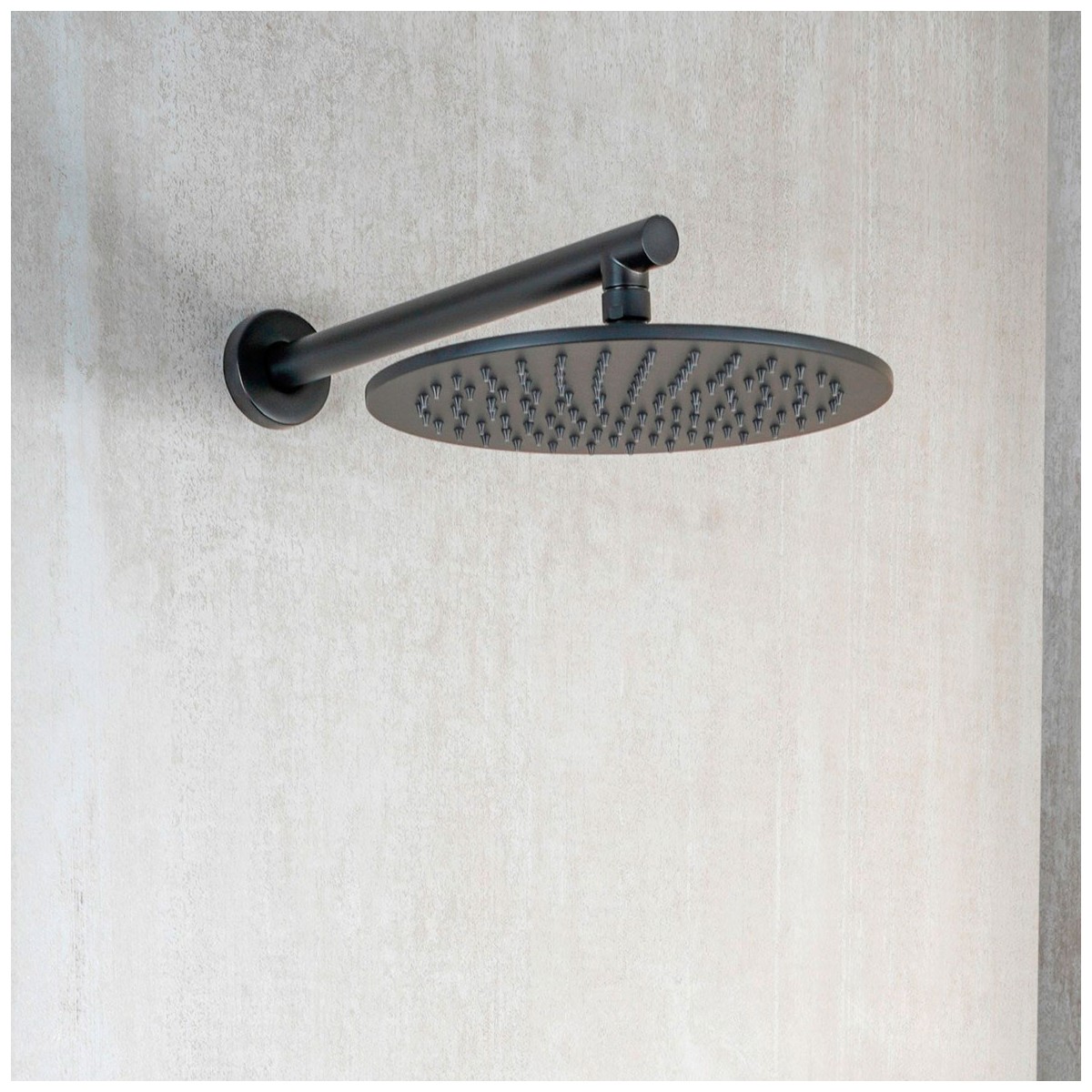 Pommeau de douche ø30 Noir Mat : Design Moderne SEVEN BLACK