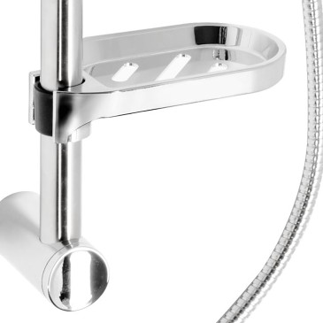 Coulisse de douche avec douchette 5 jets en inox chromé CAPRI