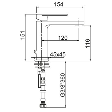 Mitigeur de lavabo Alpha une alternative valable au Gintonic 74054