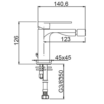 Miscelatore bidet cromato...