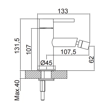 copy of Miscelatore lavabo cromato cartuccia progressiva Urban