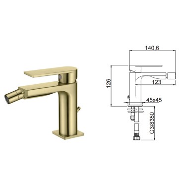 Miscelatore per bidet Alpha...