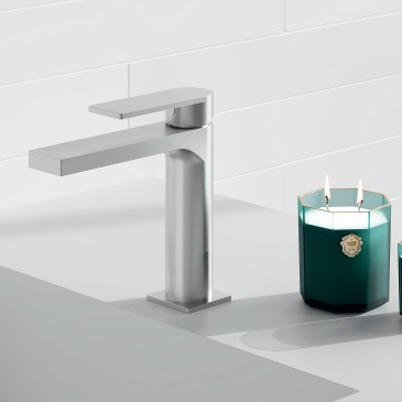 Mitigeur lavabo finition pvd nickel satiné Alpha