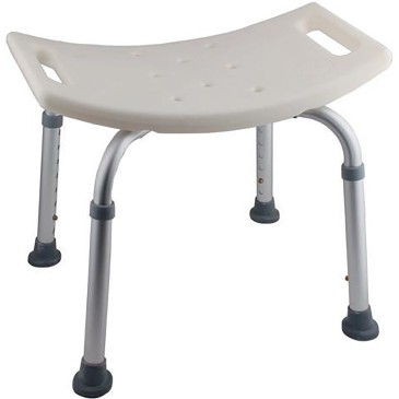 Chaise en aluminium réglable en hauteur pour douche, assise en ABS