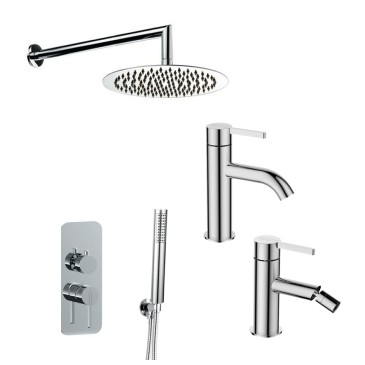 Kit miscelatori bagno serie Urban Kit doccia Miscelatore Lavabo e Bidet