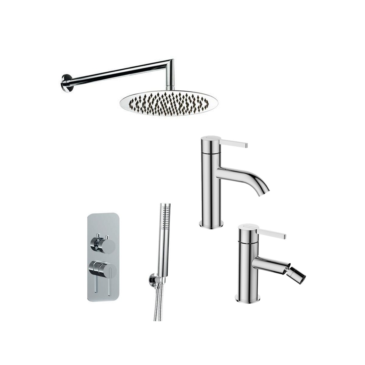 Kit miscelatori bagno serie Urban Kit doccia Miscelatore Lavabo e Bidet