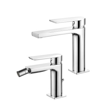 Set Rubinetti Bagno: Miscelatore lavabo e Bidet Alpha Aqg