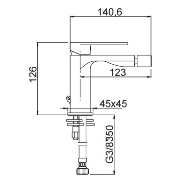 copy of Miscelatore bidet finitura nichel pvd Alpha