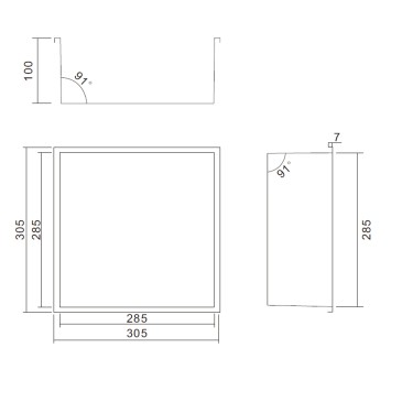 copy of Nicchia per doccia in acciaio 30X30