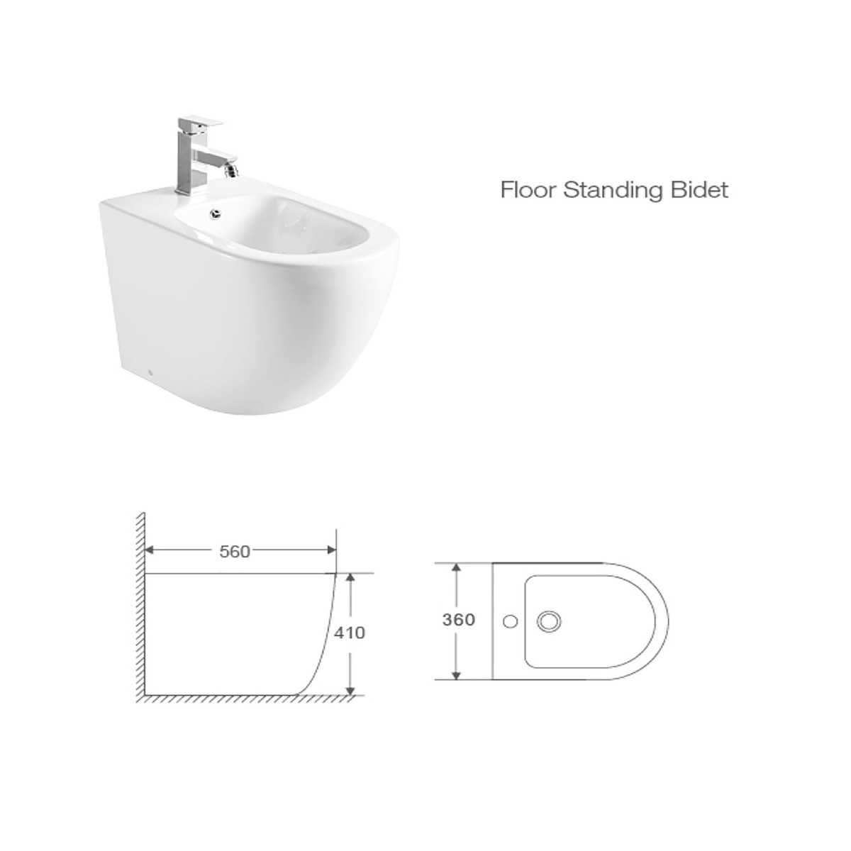 Sanitari filo muro Bidet e Wc rimless Tornado