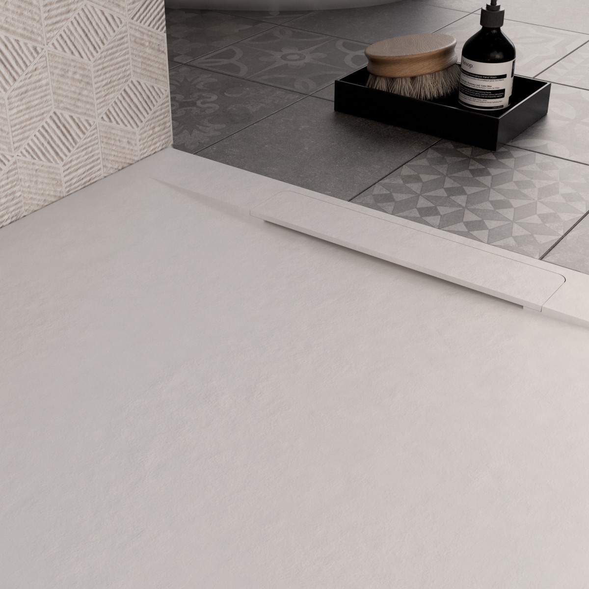 Piatto Doccia 100x80 Bianco in marmo resina Bianco | Vincent