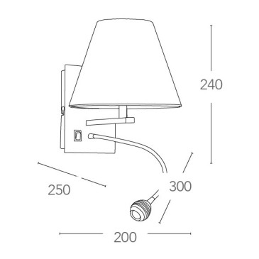 Applique con una luce led e...