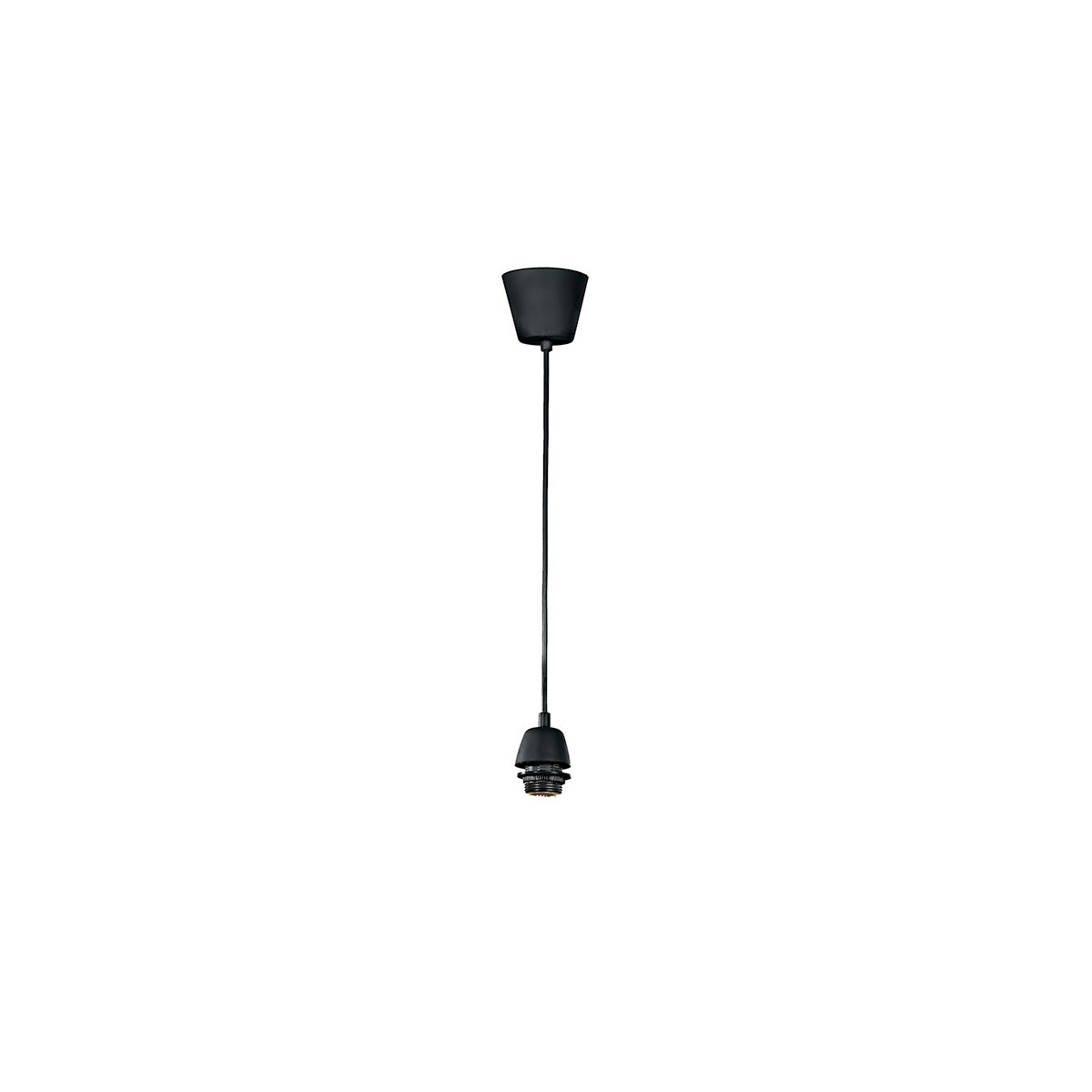 MT3202023 - Fil de suspension noir pour lustre avec raccord E27