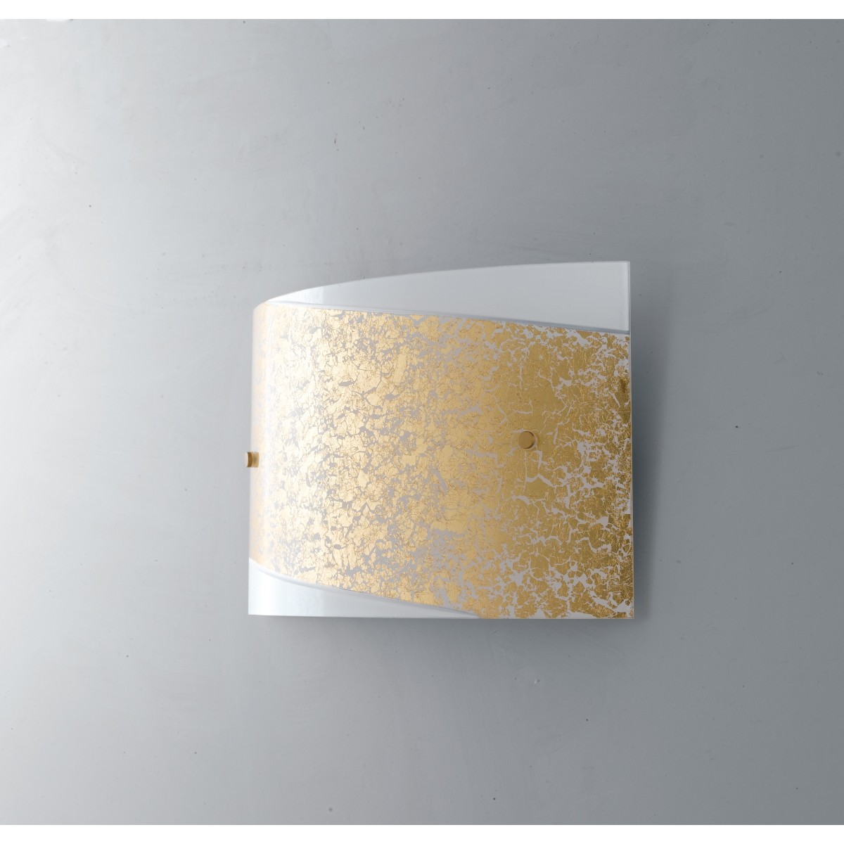 I-PARIS/4525 ORO - Applique Fascia Oro Vetro Bianco Rettangolare Lampada Moderna E27