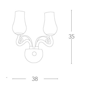 Wandleuchte aus weißem Glas...