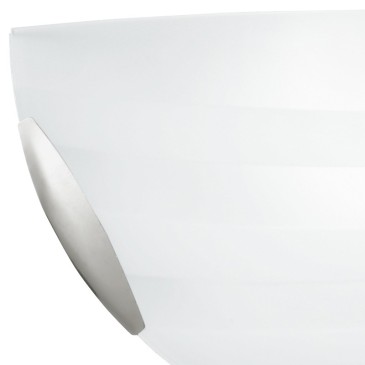 Diffusore in Vetro Bianco con Decoro Satinato a Fasce Applique Kuna FanEurope