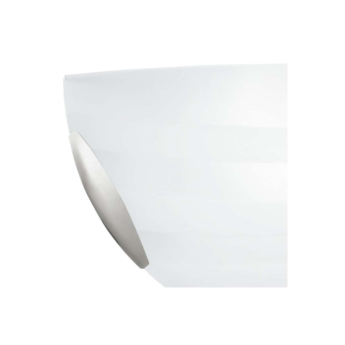 Diffusore in Vetro Bianco con Decoro Satinato a Fasce Applique Kuna FanEurope