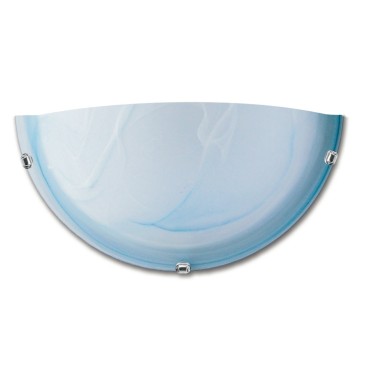 32/29201 - Applique Murale Lunette en Verre Dégradé Bleu Clair Lampe Intérieure Classique E27