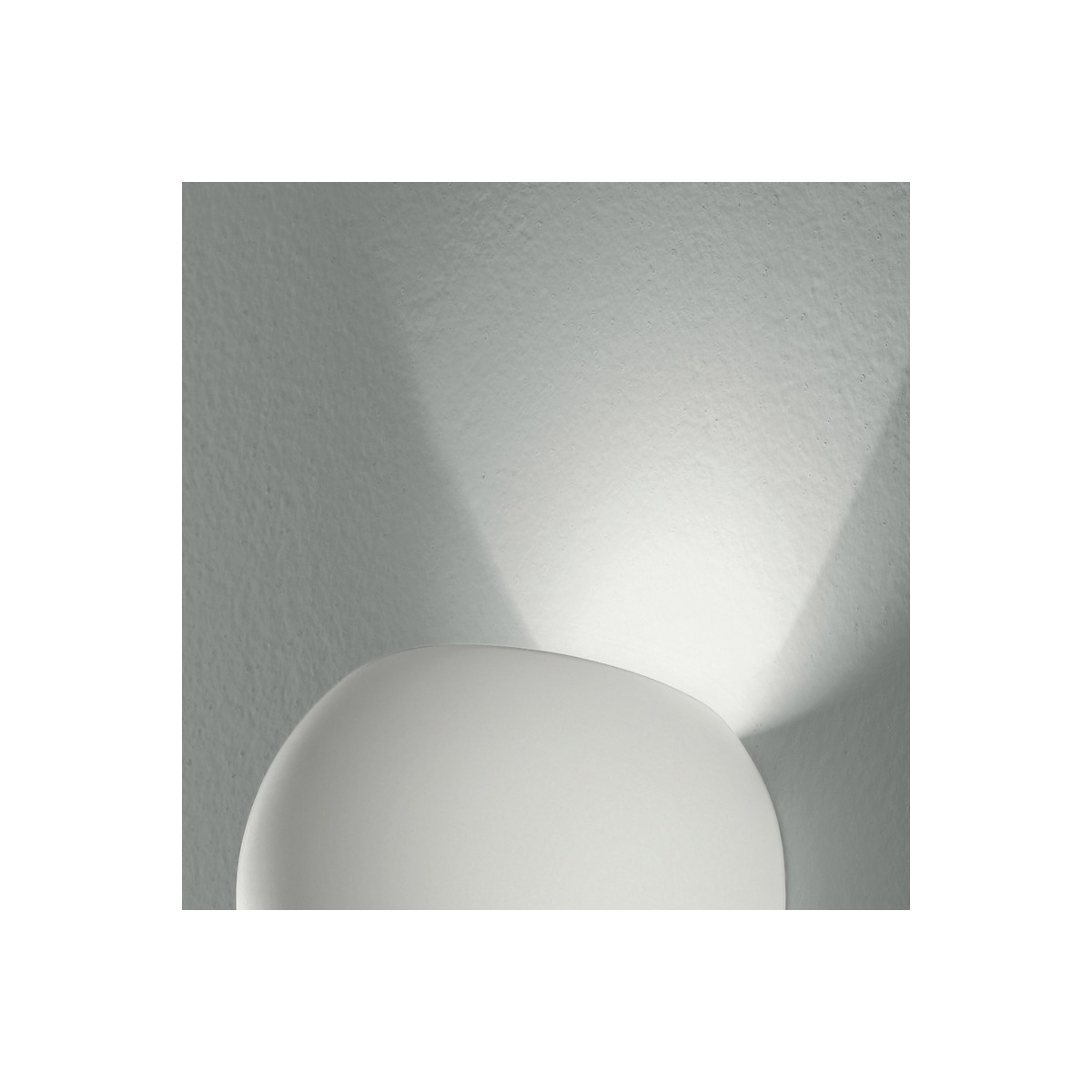 Lampada da parete in Gesso Bianco con Diffusione Luminosa Superiore Linea Moses