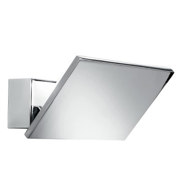 Applique con luce led cromata dalla forma squadrata 6 watt 3500 kelvin