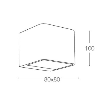 Weiße kubische Wandleuchte mit 6 Watt 3500 Kelvin LED-Licht