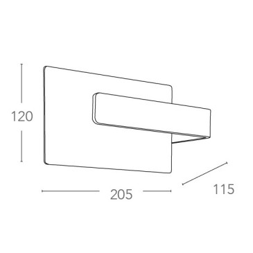 Applique led dal design moderno e dal colore bianco 4 watt 3500 kelvin