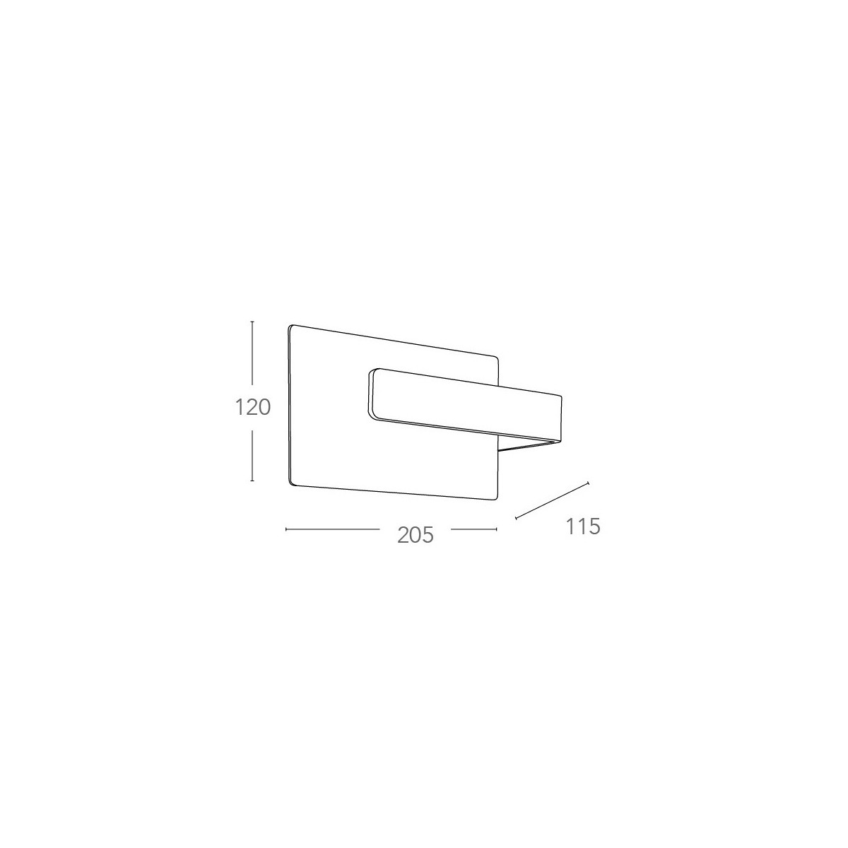 Applique led dal design moderno e dal colore bianco 4 watt 3500 kelvin