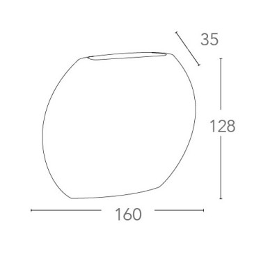 Applique da parete per esterno 2x3w a led a doppia emissione bianca Giada