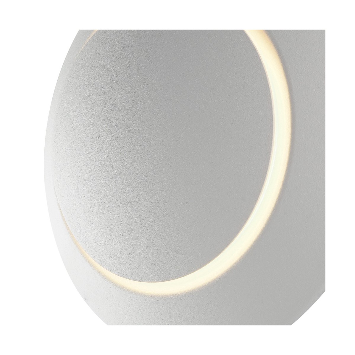 Applique a led tondo in alluminio bianco matto con diffusore movibile design moderno 4000K dm 16 cm